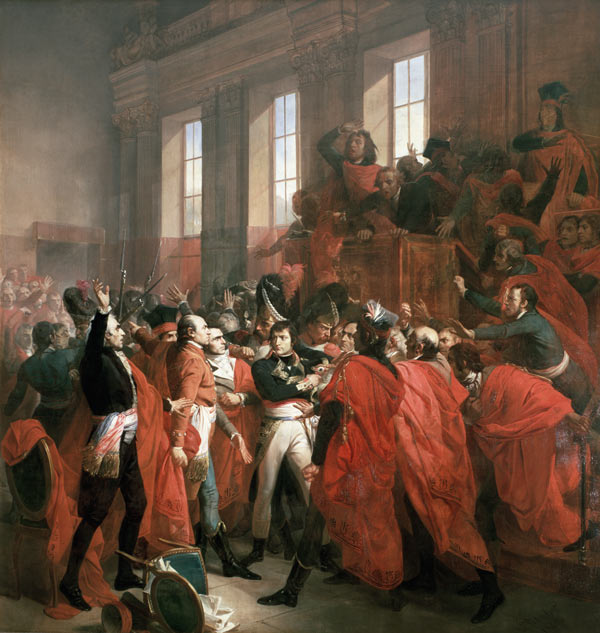 General Bonaparte vor dem Rat der Fünfhundert in Saint Cloud am 10. November 1799 von Francois Bouchot