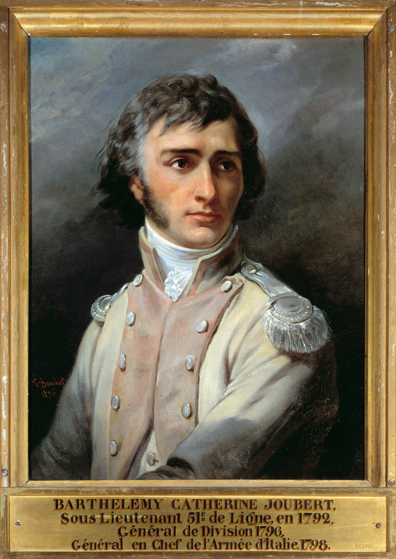 Portrait of Barthelemy Joubert (1769 - 1799) in second lieutenant's uniform, 1792 von Francois Bouchot
