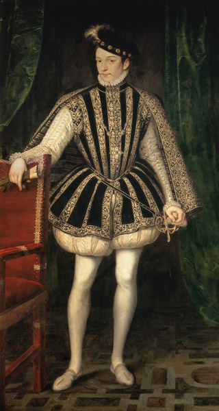 Porträt des Königs Karl IX. von Frankreich (1550-1574) von François Clouet
