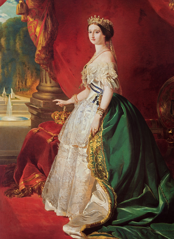 Empress Eugenie (1826-1920) after a portrait by Francois Xavier Winterhalter (1806-73) von Francois Gabriel Guillaume Lepaulle