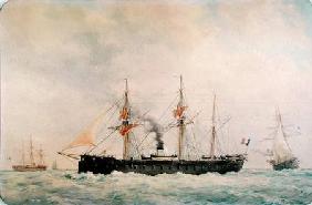 The French Battleship, 'La Gloire' 1880  on