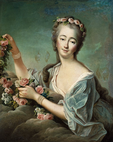 Portrait of the Countess du Barry (1743-93) as Flora von François-Hubert Drouais