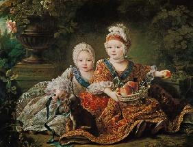 Louis de France (1754-93) duc de Berry and Louis de France (1755-1824) comte de Provence, future Kin 1757