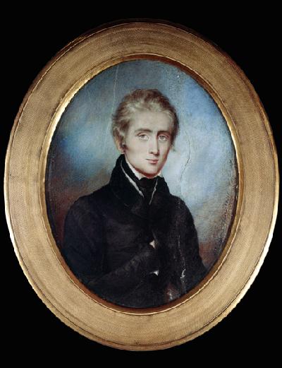 Bildnis Franz Liszt im Alter von 23 Jahren Miniatur auf Elfenbein, 1834