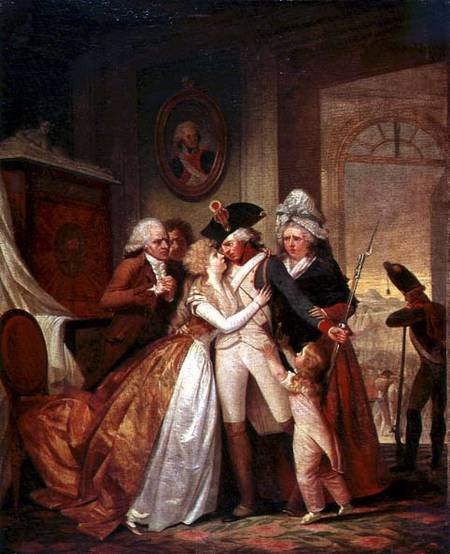 The Departure of the Volunteers von Francois Louis Joseph Watteau