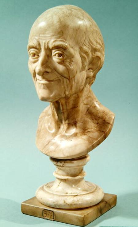 Bust of Voltaire (1694-1778) von Francois Marie Rosset