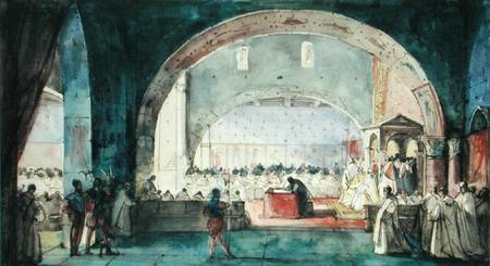 The meeting of the Chapter of the Order of the Temple held in Paris in 1147 von François Marius Granet