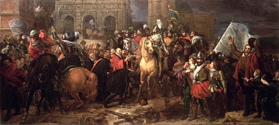 Entry of Henri IV into Paris, 22nd March 1594 (painted in 1817) von François Pascal Simon Gérard