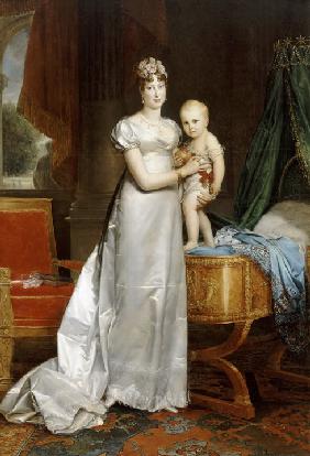 Kaiserin Marie-Louise mit dem König von Rom 1812