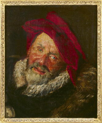 Portrait of a Buffoon (oil on canvas) von Frans Hals