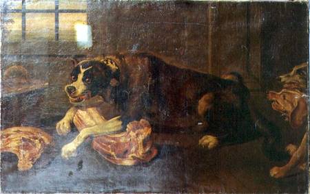 Dogs Gnawing Joints of Meat von Frans Snyders