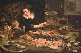 Die Fischverkäuferin von Frans Snyders