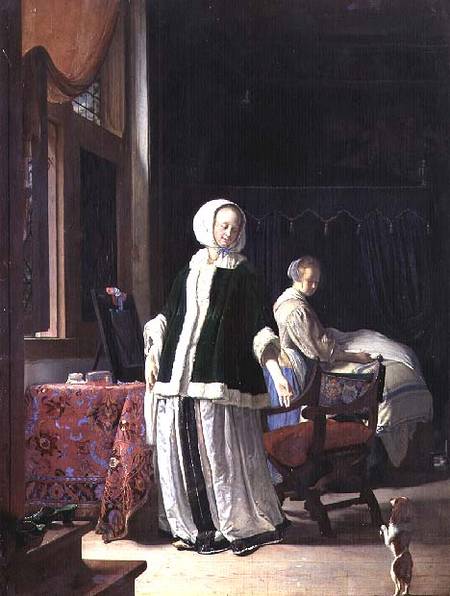 The Morning Toilet of a Young Lady von Frans van d.Ä Mieris