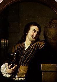 Brustbild eines Trinkers. von Frans van Mieris d.Ä.