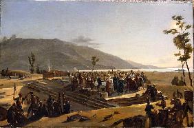 A Dinner Party at the Ruins of Herculaneum 1858