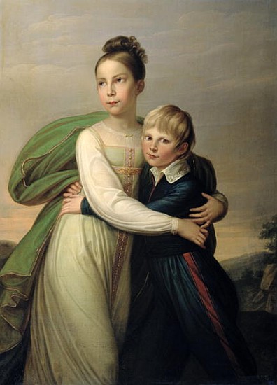 Prince Albrecht and Princess Louise, c.1817 von Franz Gerhard von Kugelgen