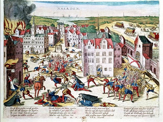Massacre in Flanders during the Government of Fernando Alvarez de Toledo (1508-82) Duke of Alba, 30t von Franz Hogenberg