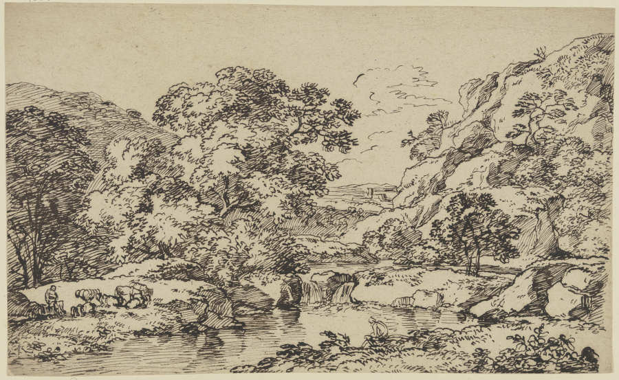 Baumreiche Landschaft von Franz Innocenz Josef Kobell