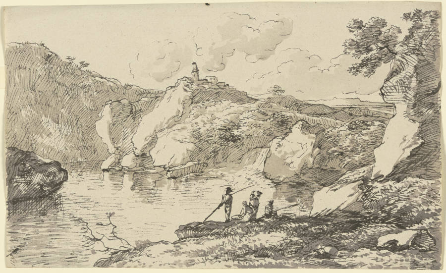 Gewässer mit Bergen von Franz Innocenz Josef Kobell