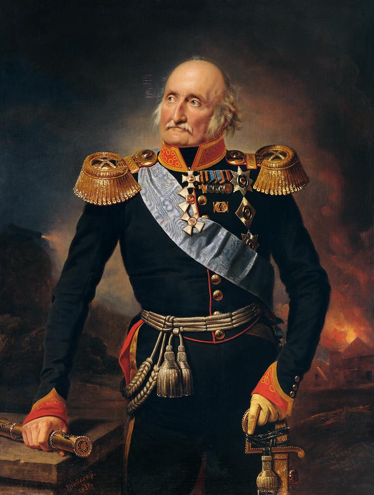 Porträt des Generalfeldmarschalls Ludwig Adolf Peter Graf zu Sayn-Wittgenstein (1769-1843) von Franz Krüger