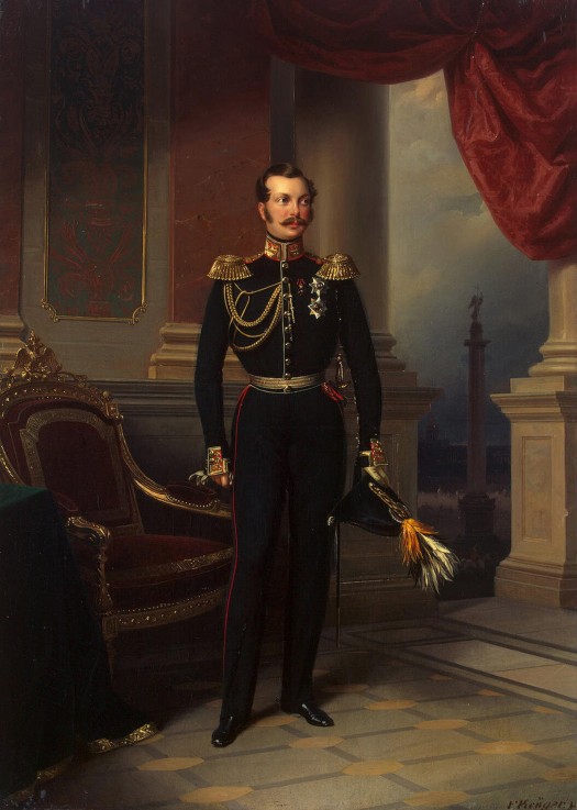 Porträt des Kronprinzen Alexander Nikolajewitsch (1818-1881) von Franz Krüger
