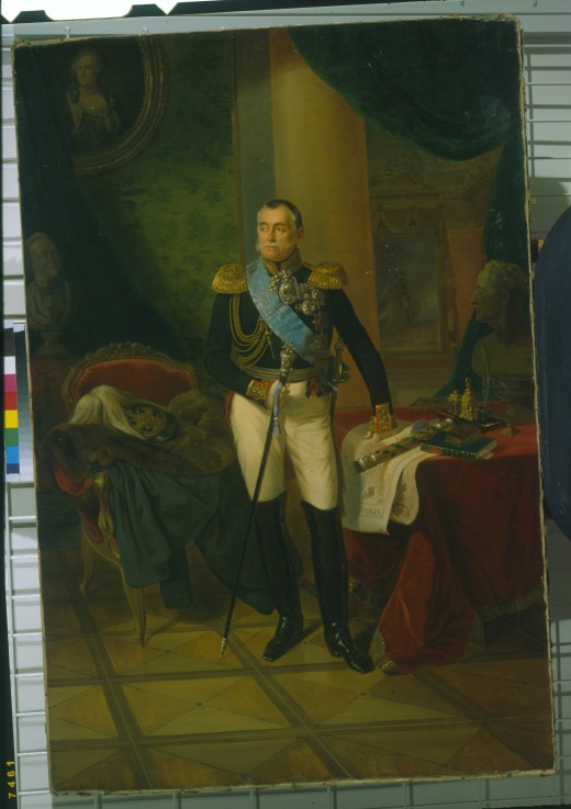 Porträt von Fürst Pjotr Michailowitsch Wolkonski (1776-1852) von Franz Krüger