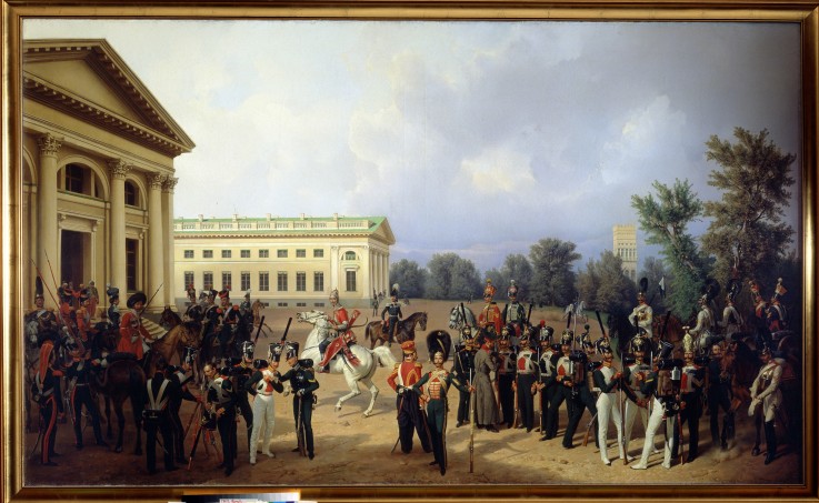 Russische Garde in Zarskoje Selo im Jahre 1832 von Franz Krüger