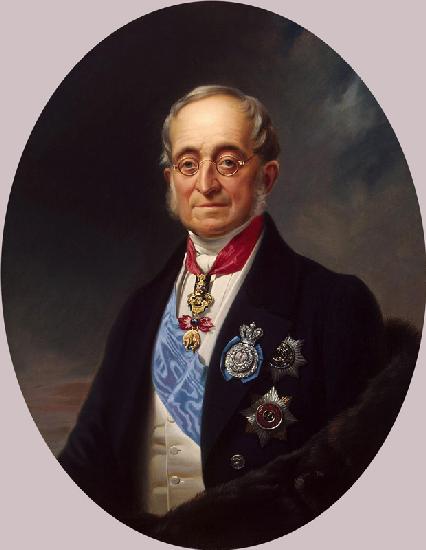 Porträt des Kanzlers von Russland Karl Robert Graf von Nesselrode (1780-1862)