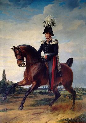 Reiterporträt des Friedrich Wilhelm III. (1797-1840), König von Preußen 1831