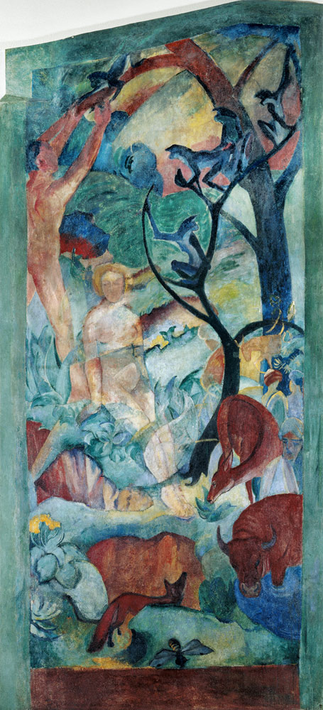 Paradies, ausgeführt zusammen mit August Macke von Franz Marc