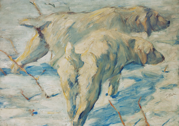 Sibirische Schäferhunde von Franz Marc