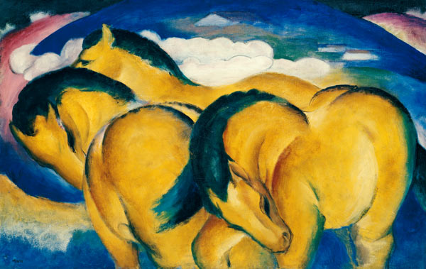 Kleine gelbe Pferde von Franz Marc