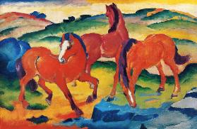 Die roten Pferde (Weidende Pferde IV.) 1911