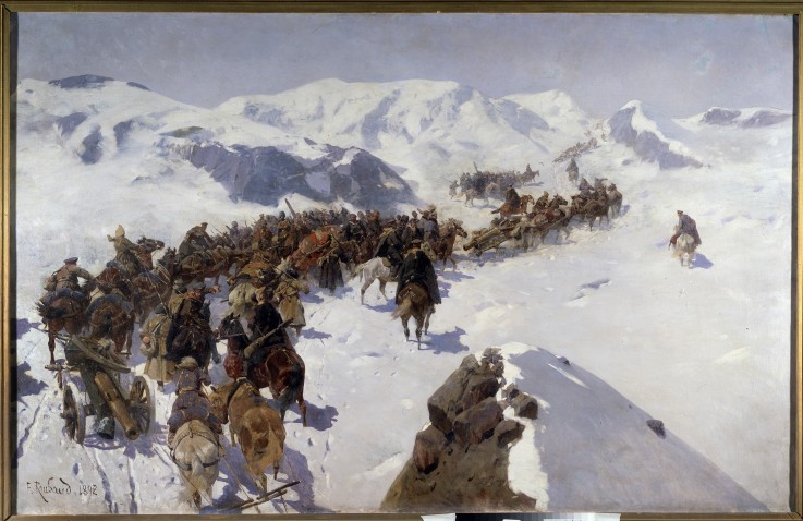 Fürst Argutinski überquert die Kaukasische Bergkette von Franz Roubaud
