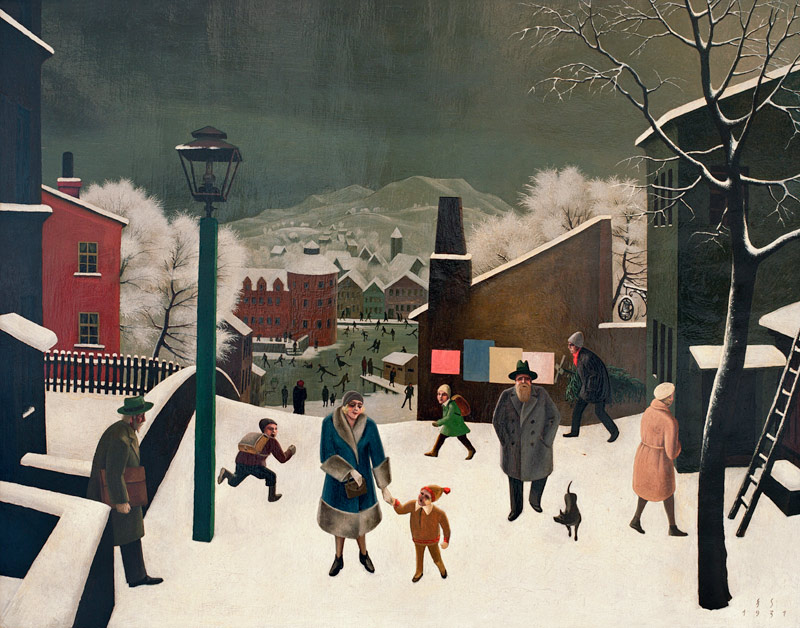 Winter in der Stadt I von Franz Sedlacek