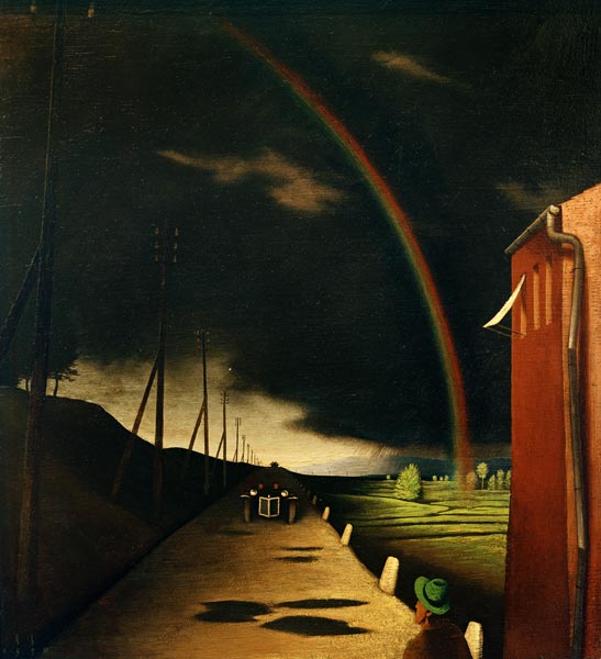 Landschaft mit Regenbogen von Franz Sedlacek
