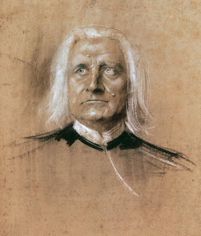 Porträt von Franz Liszt (1811-1886) von Franz von Lenbach