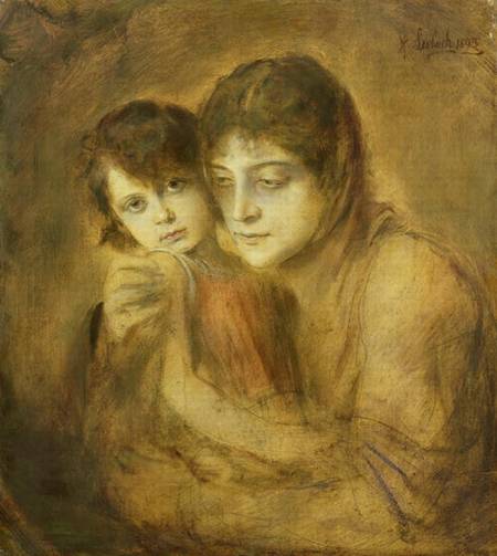 Mother and Child von Franz von Lenbach
