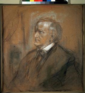Porträt des Komponisten Richard Wagner (1813-1883) 1868