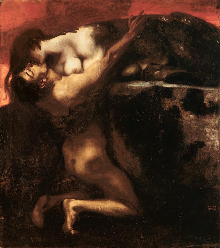 Der Kuss der Sphinx. von Franz von Stuck