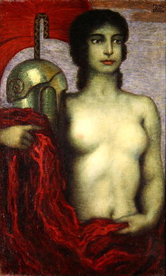 Athena, c.1923 (oil on canvas) von Franz von Stuck
