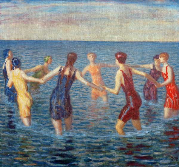 F.v.Stuck / Women Bathing / c.1920. von Franz von Stuck