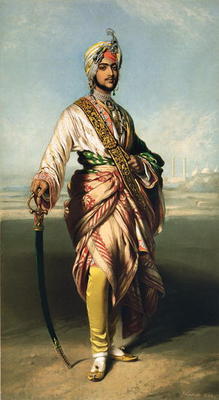 Duleep Singh, Maharajah of Lahore (1838-93), 1854 lithographed by R.J. Lane (lithograph) von Franz Xaver Winterhalter