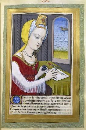 Dido schreibt an Aeneas (von Robinet Testard für Louise von Savoyen) 1496/1498