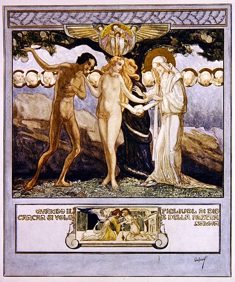 Illustration from Dante''s ''Divine Comedy'', Paradise, Canto XXXII von Franz von (Choisy Le Conin) Bayros