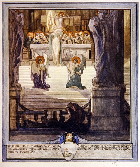 Illustration from Dante''s ''Divine Comedy'', Paradise, Canto XXVIII von Franz von (Choisy Le Conin) Bayros