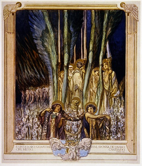 Illustration from Dante''s ''Divine Comedy'', Purgatory, Canto XXX: 10 von Franz von (Choisy Le Conin) Bayros