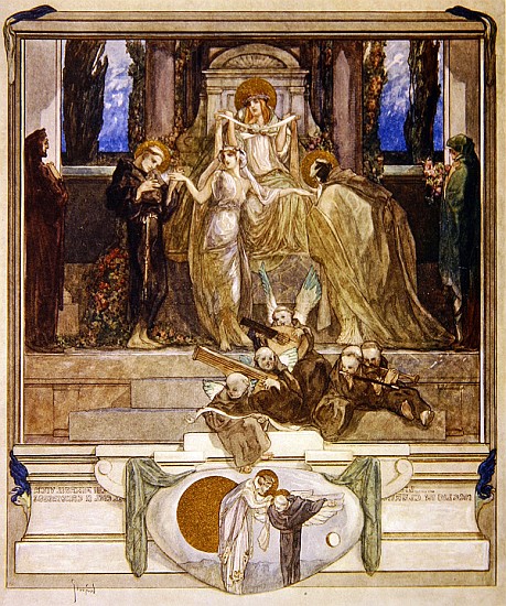 Illustration from Dante''s ''Divine Comedy'', Paradise, Canto XI von Franz von (Choisy Le Conin) Bayros
