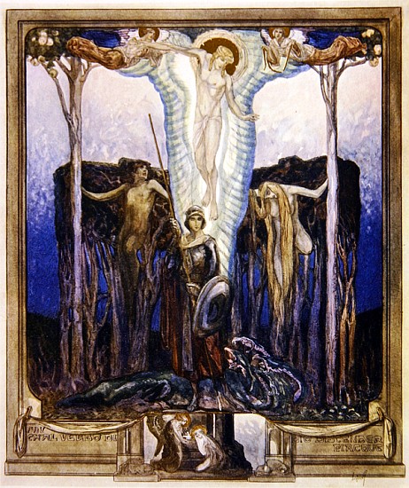 Illustration from Dante''s ''Divine Comedy'', Paradise, Canto VII von Franz von (Choisy Le Conin) Bayros