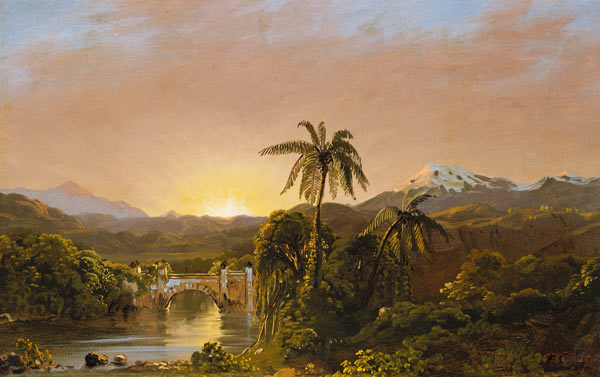Sunset in Equador von Frederic Edwin Church